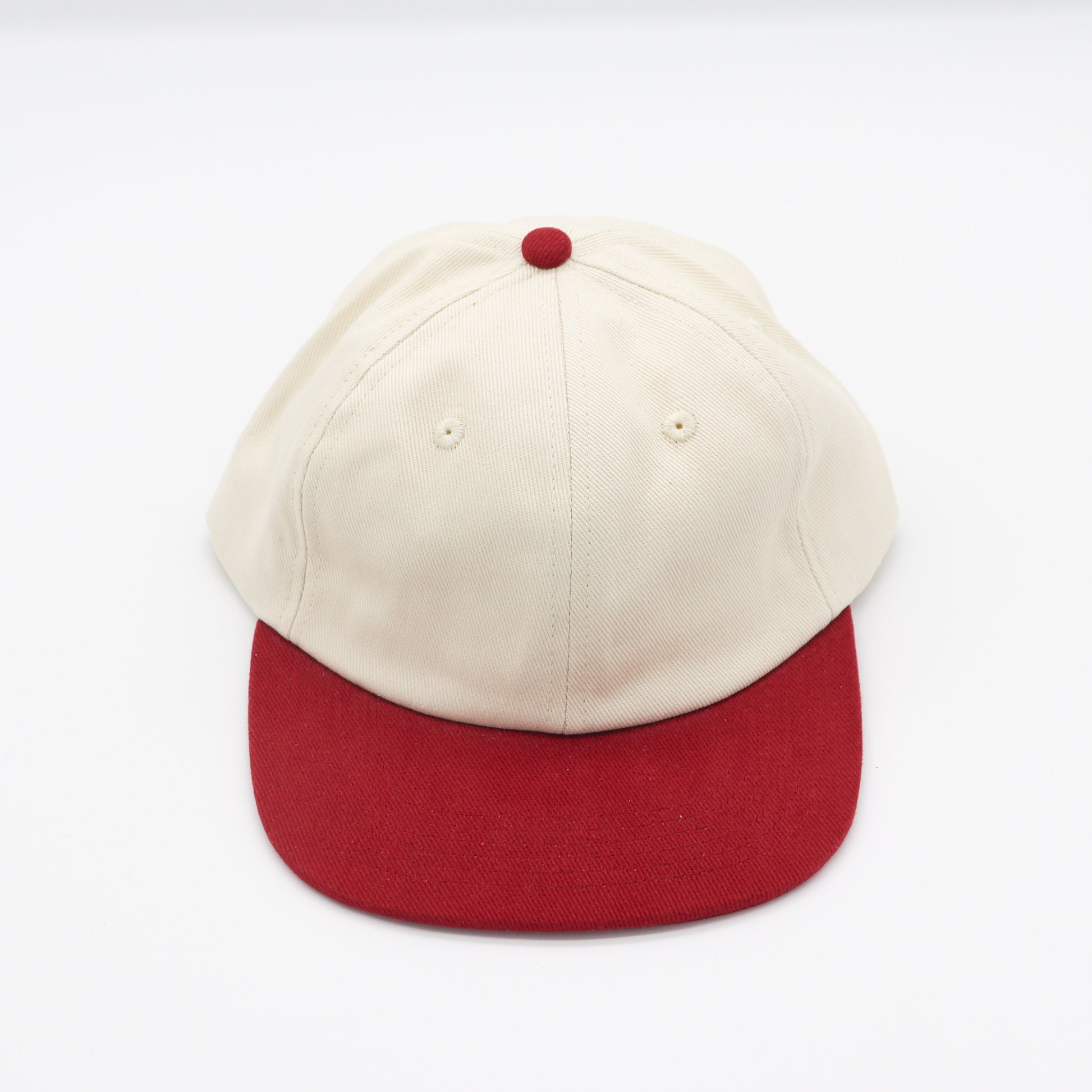 Cotton Two-Tone 6 Panel - Burgundy
