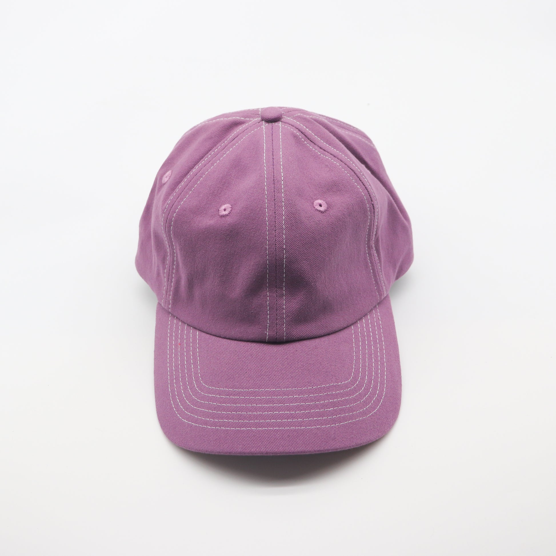 Cotton Dad Hat - Purple Contrast Stitched