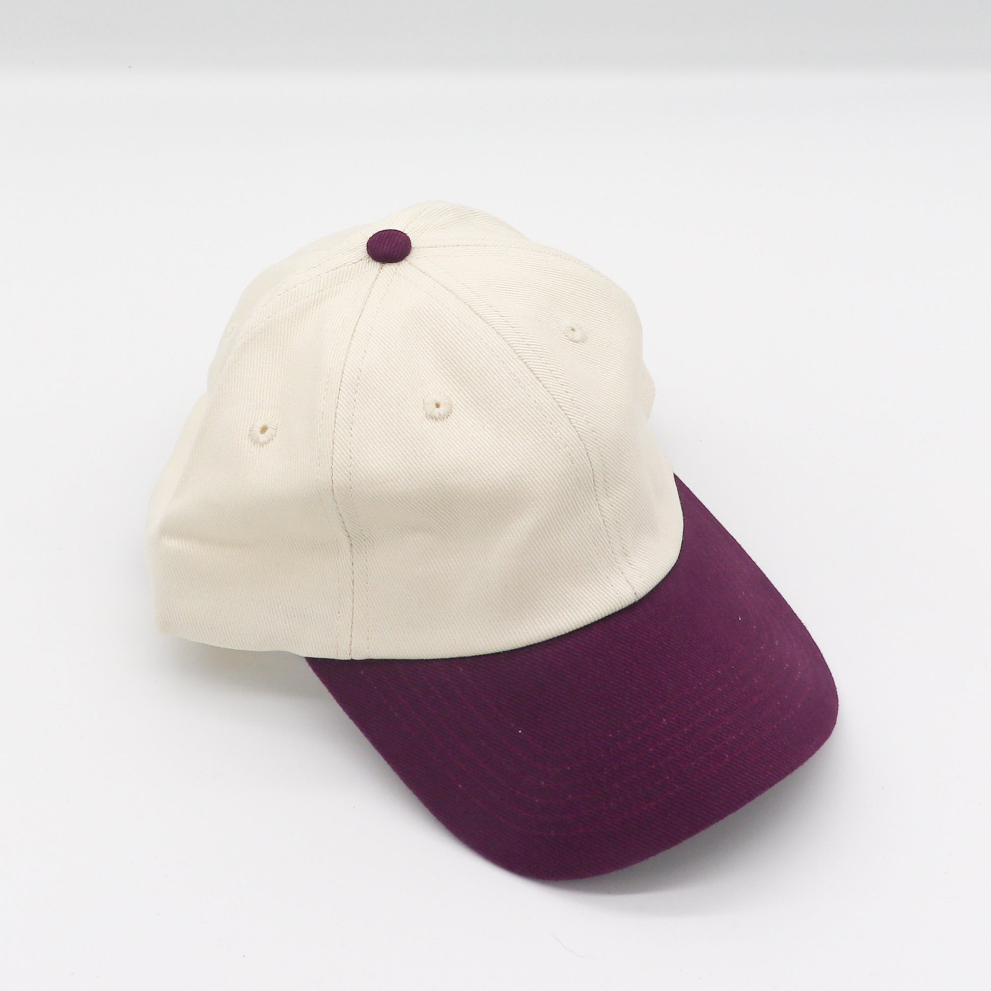 Cotton Two-Tone Dad Hat - Plum
