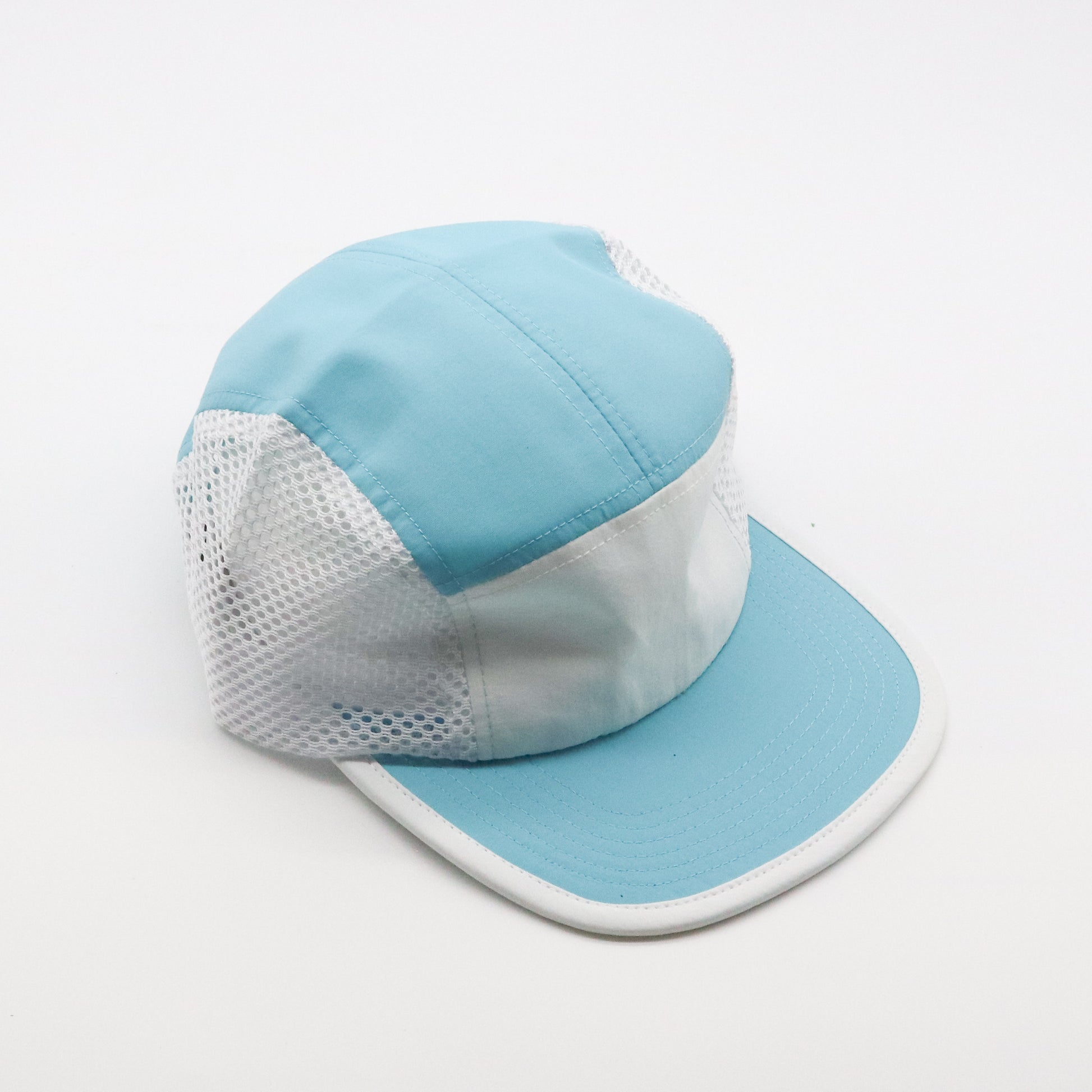 Nylon Camper 5 Panel - Blue & White