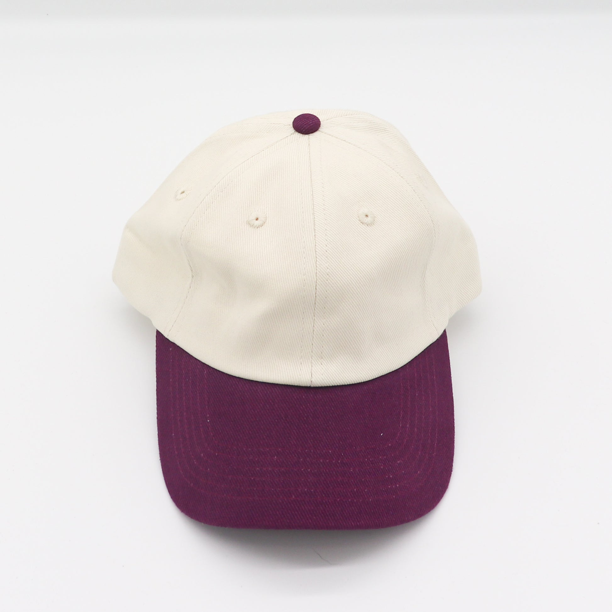 Cotton Two-Tone Dad Hat - Plum