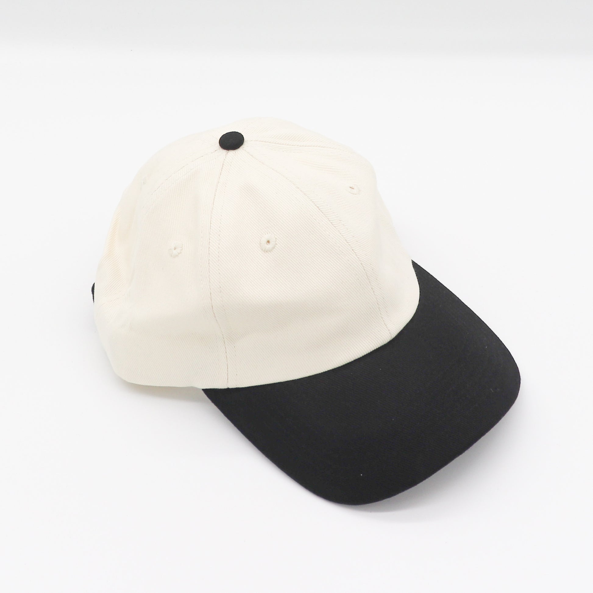 Cotton Two-Tone Dad Hat - Black