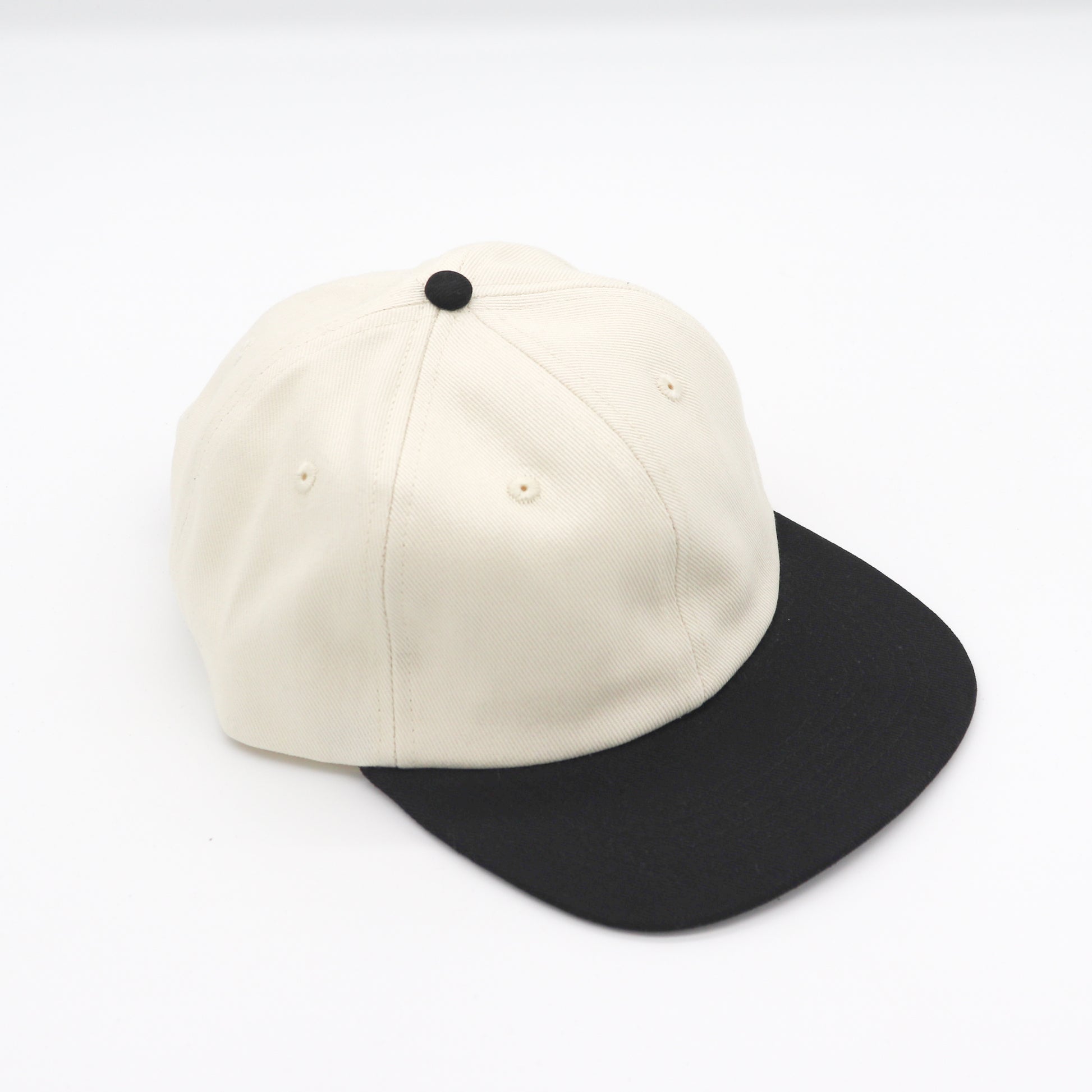 Cotton Two-Tone 6 Panel - Black