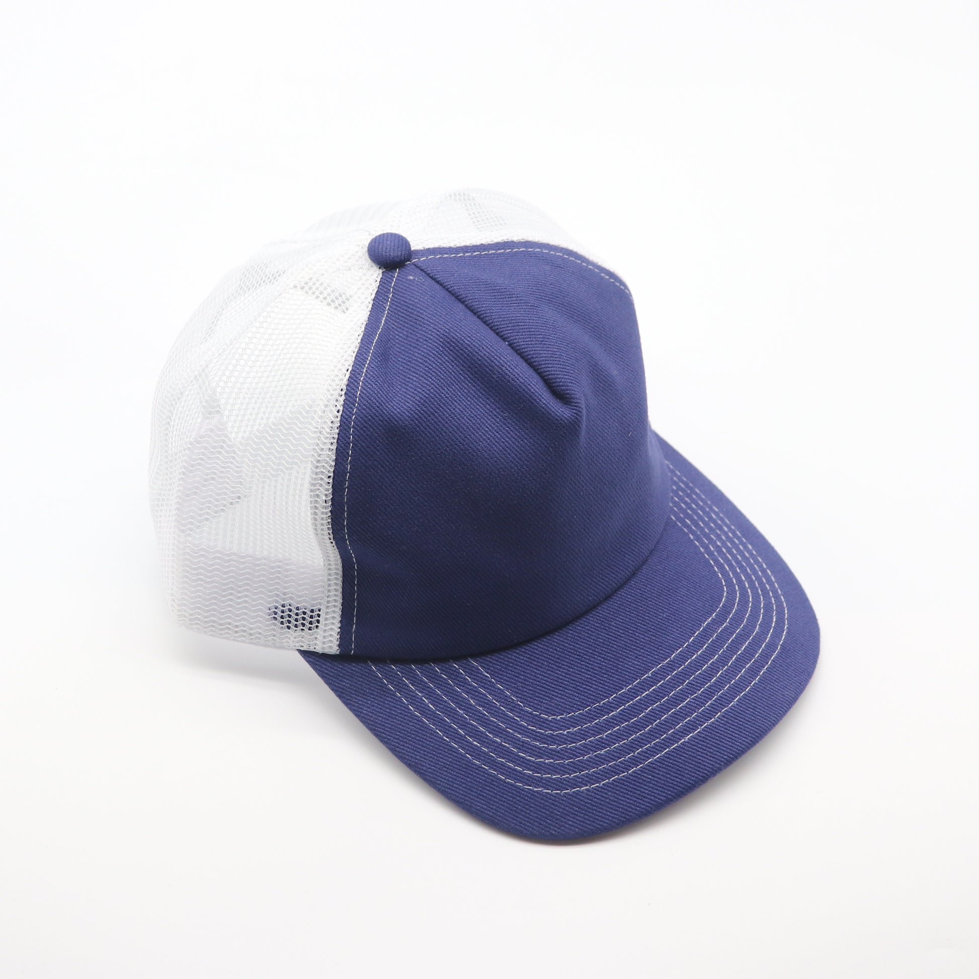 5 Panel Trucker - White & Navy