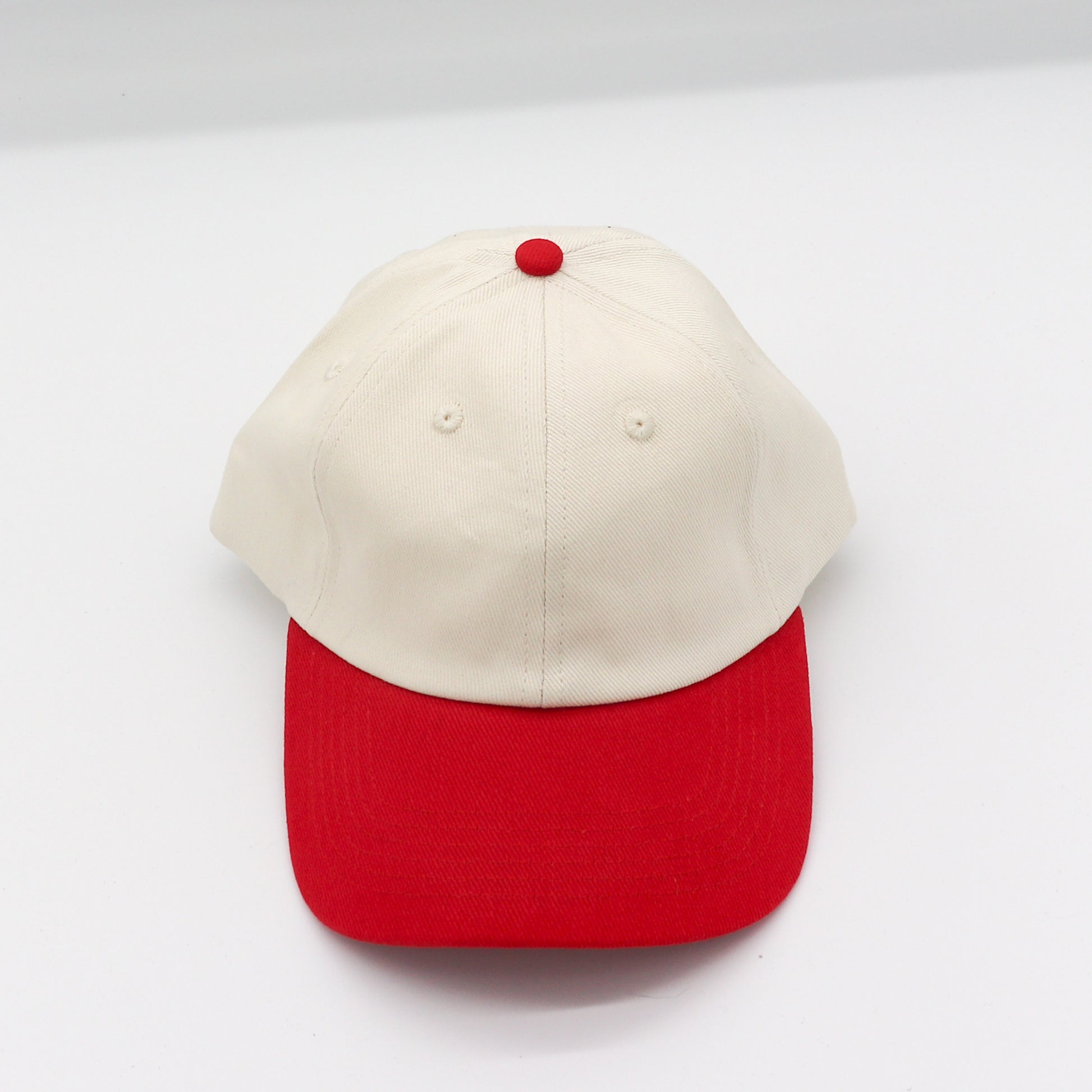 Cotton Two-Tone Dad Hat - Red