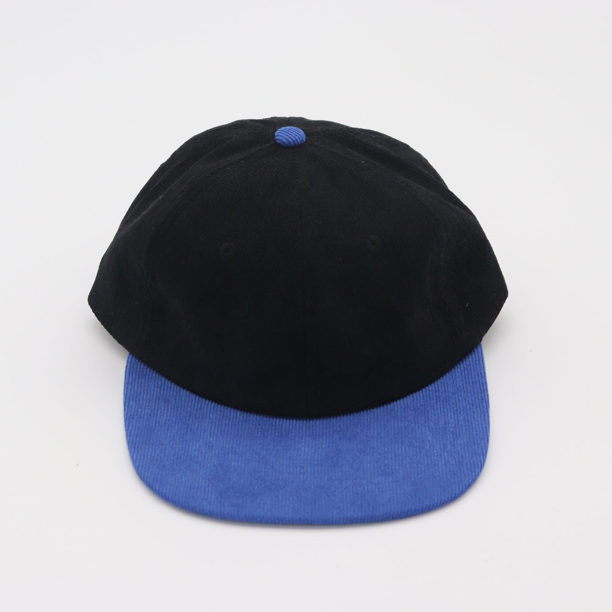 Corduroy Two-Tone 6 Panel - Black & Royal Blue