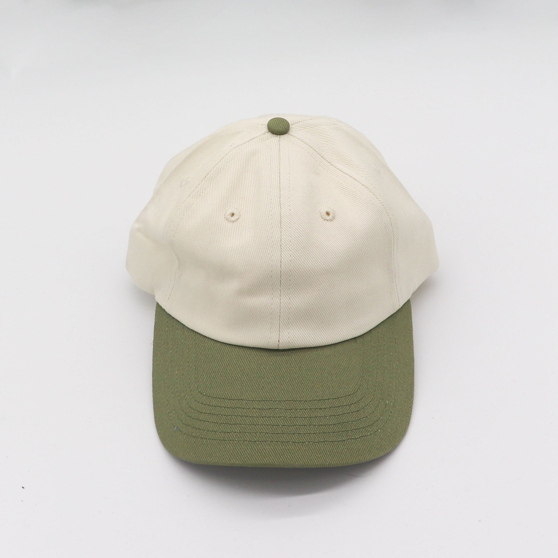 Cotton Two-Tone Dad Hat - Olive