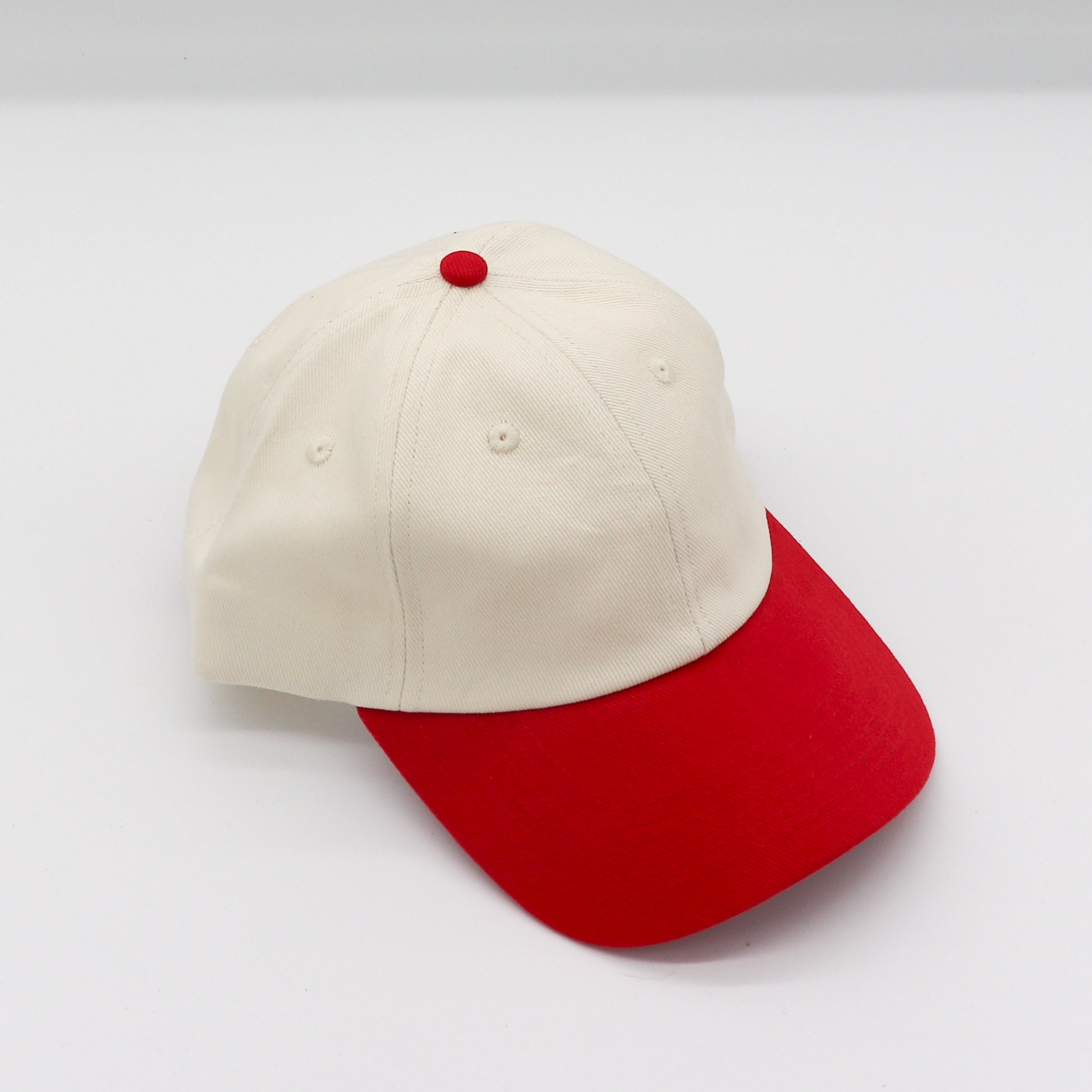 Cotton Two-Tone Dad Hat - Red