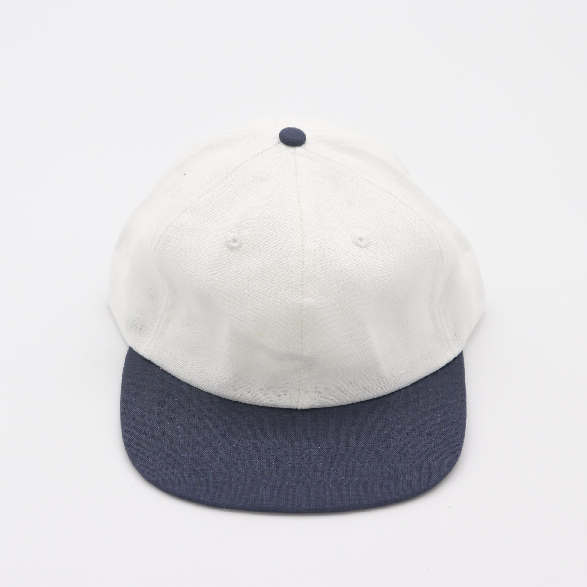 Hemp Two-Tone 6 Panel - White & Navy