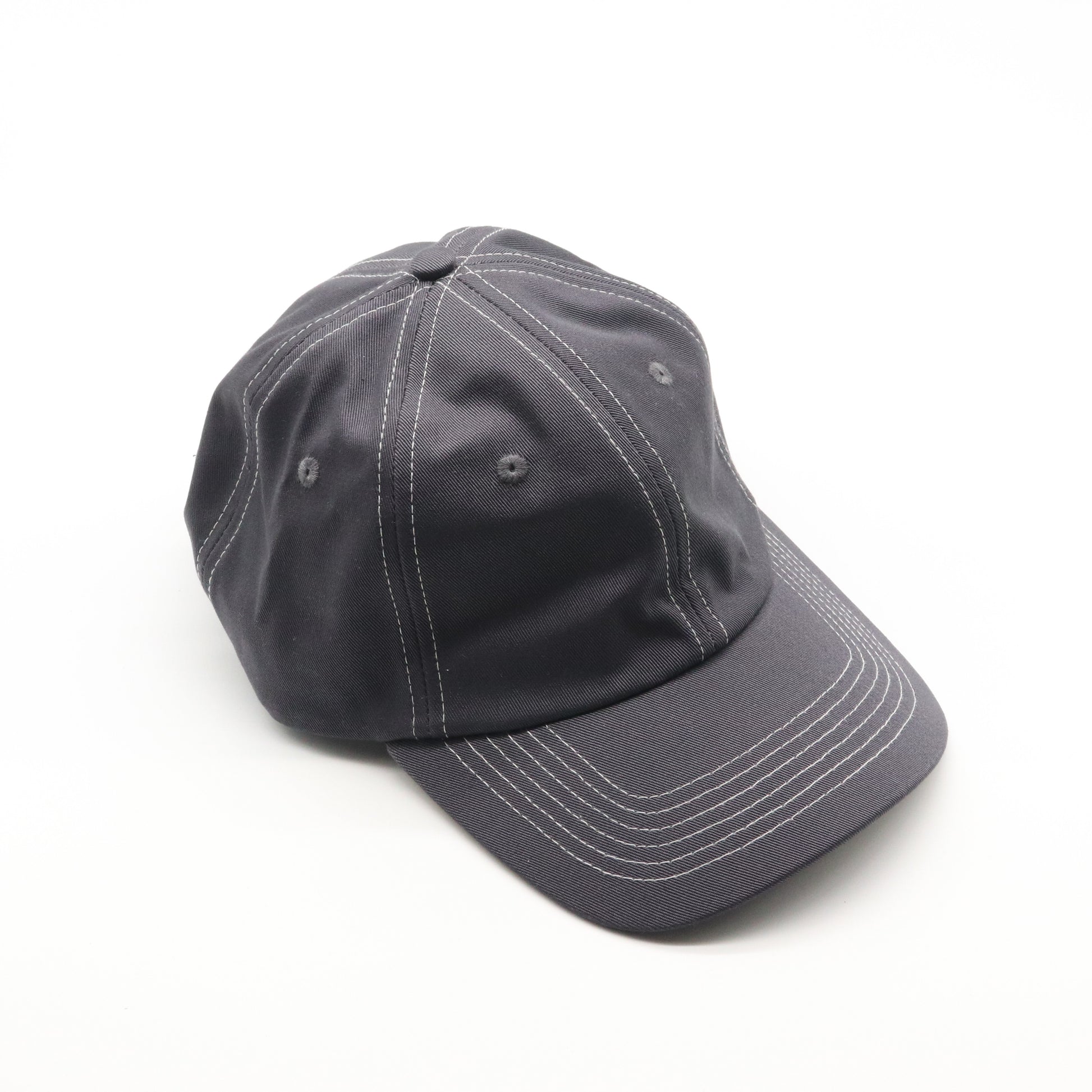 Cotton Dad Hat - Charcoal Contrast Stitched