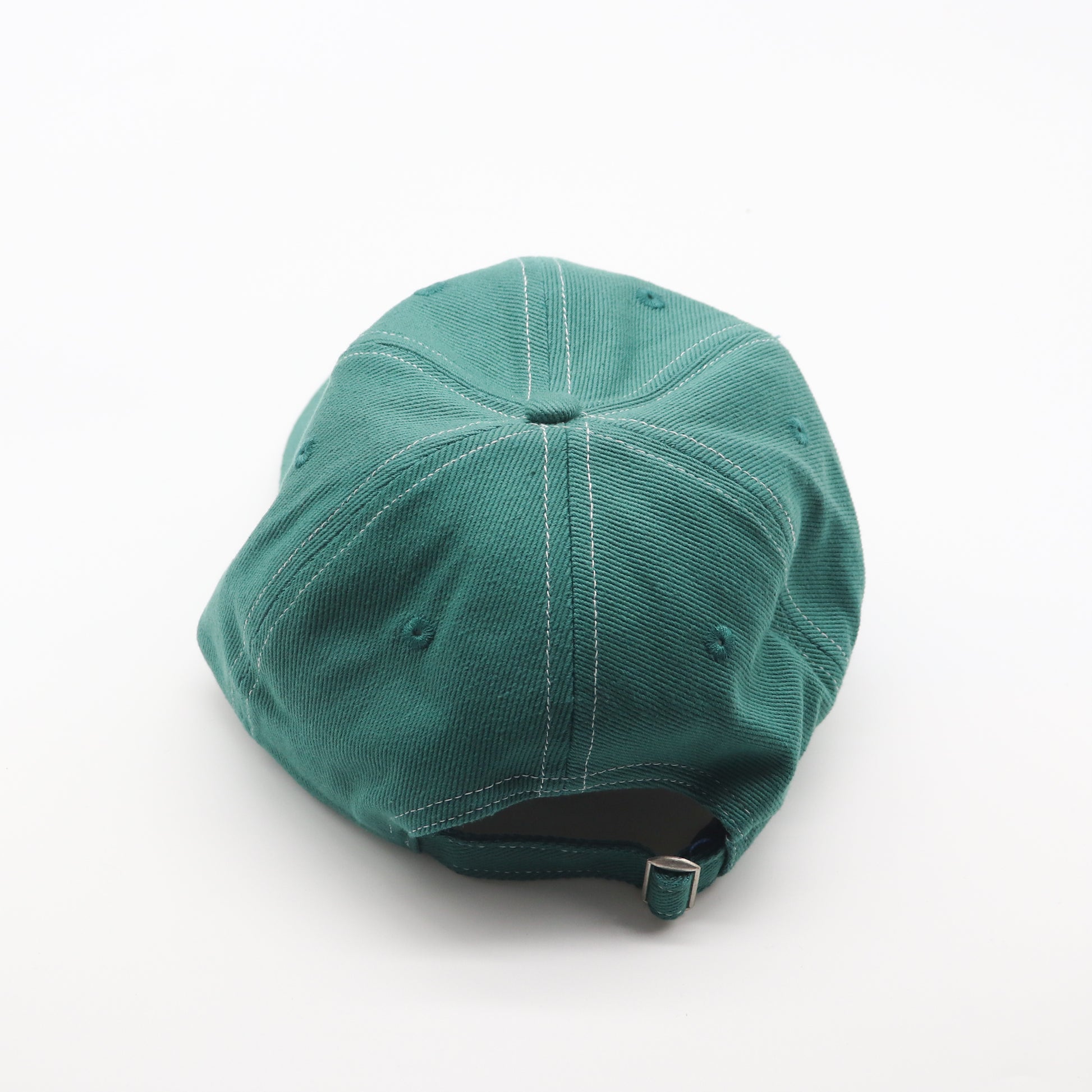 Cotton Dad Hat - Green Contrast Stitched