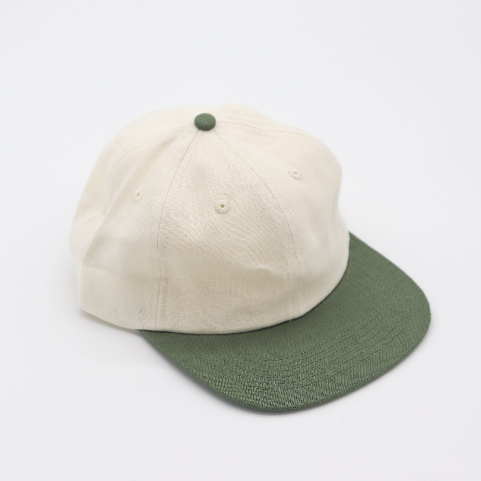 Hemp Two-Tone 6 Panel - Off-White & Olive