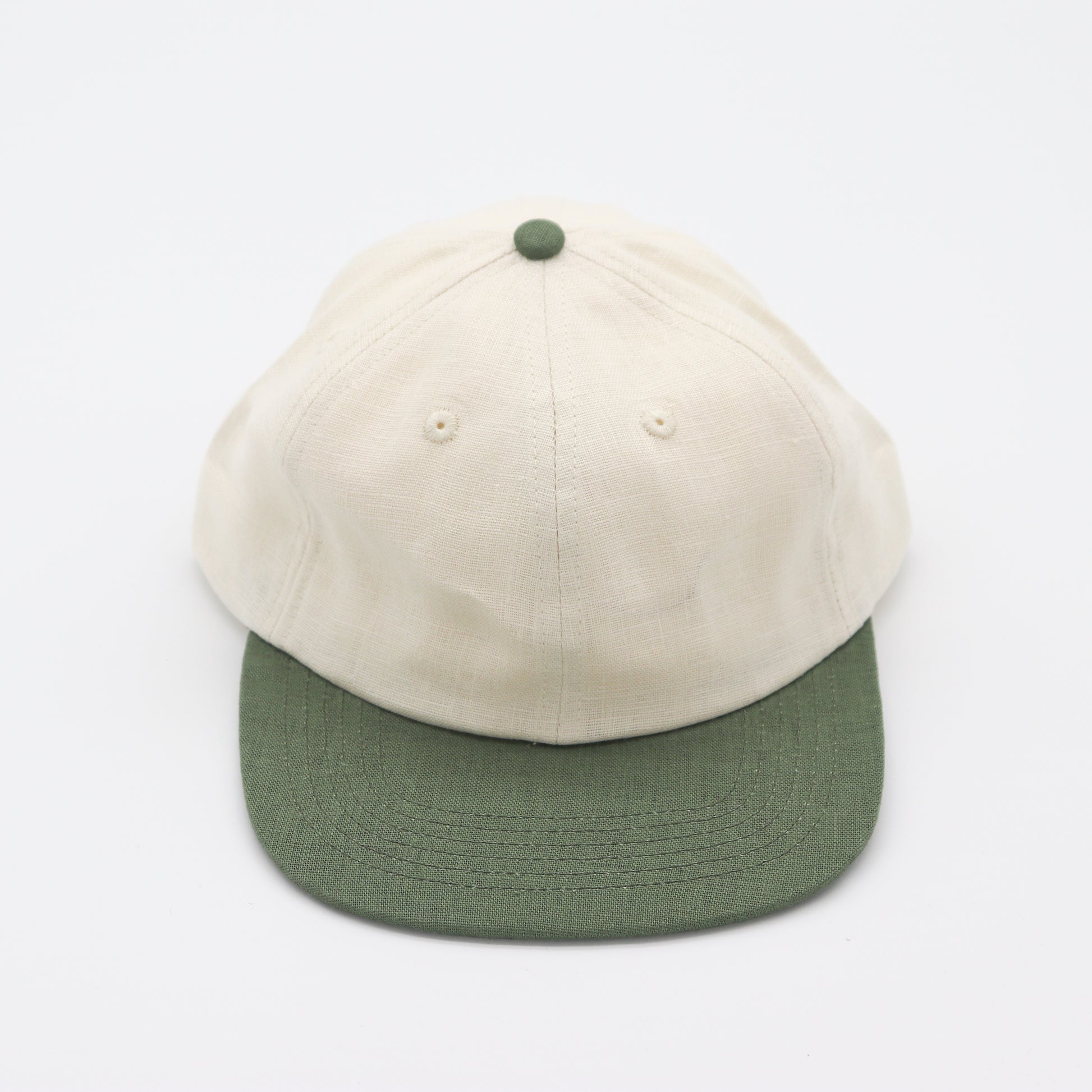 Hemp Two-Tone 6 Panel - Off-White & Olive