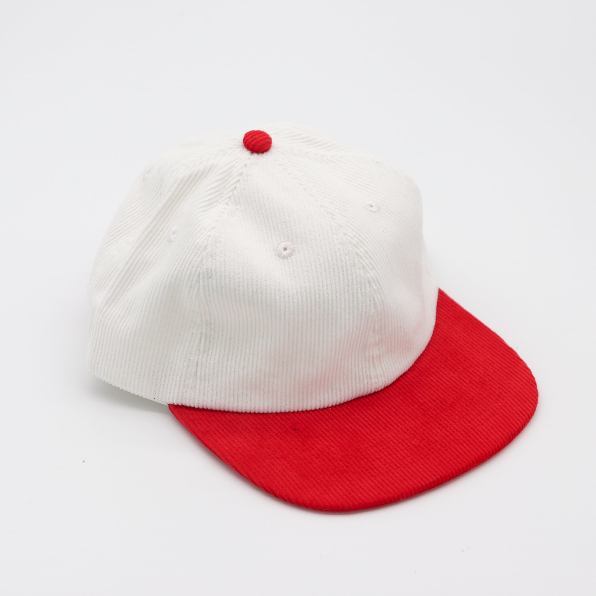 Corduroy Two-Tone 6 Panel - Red
