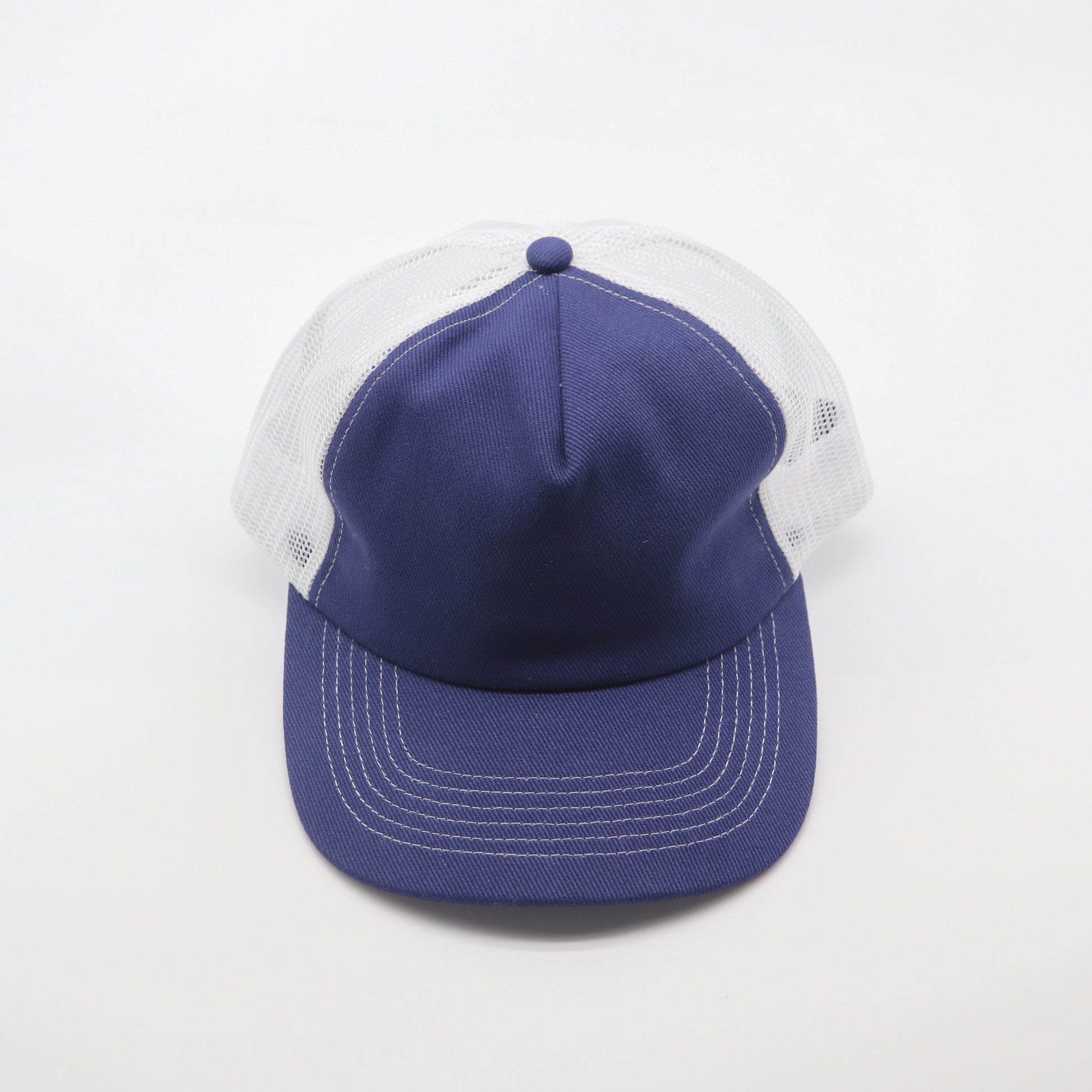 5 Panel Trucker - White & Navy