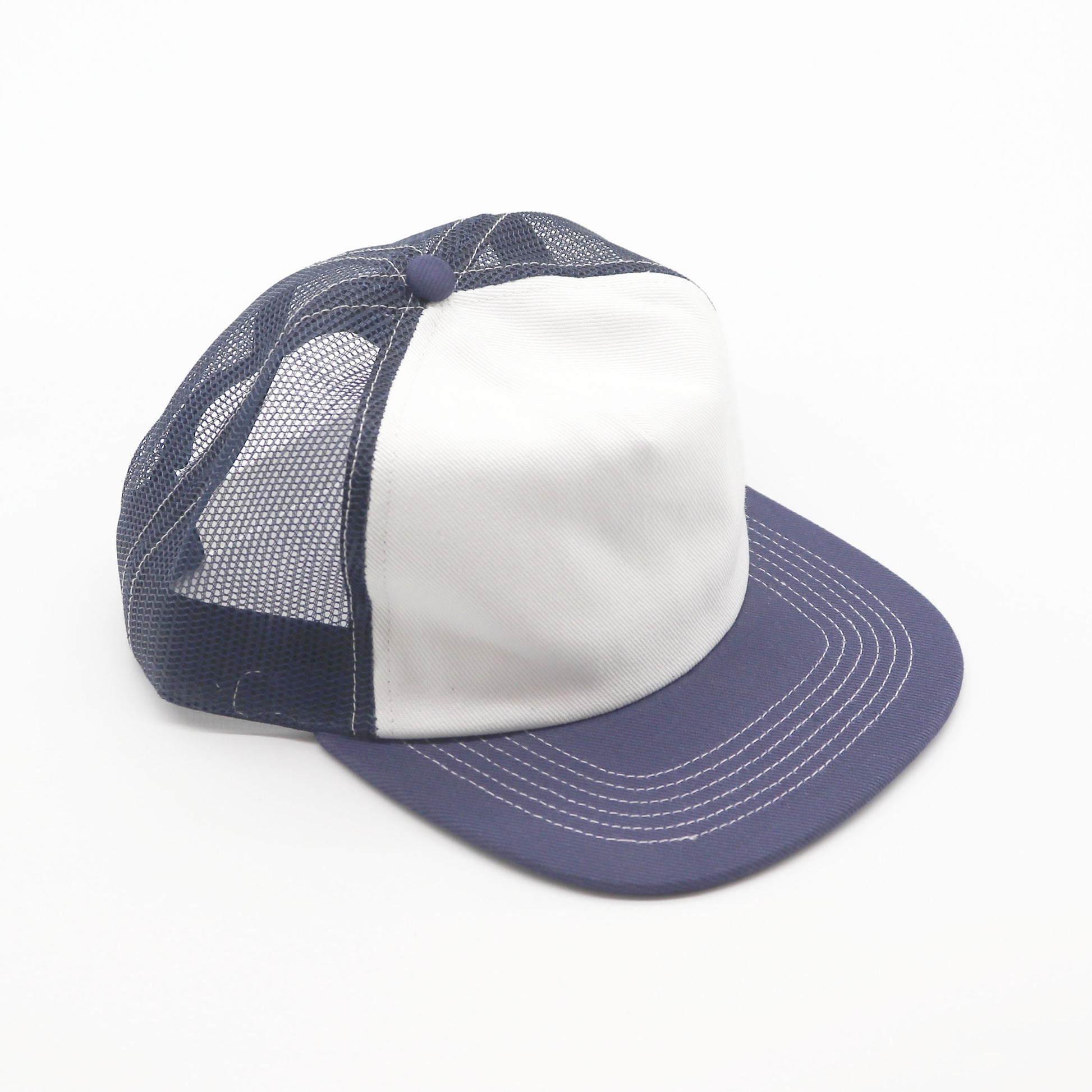 5 Panel Trucker - Navy & White