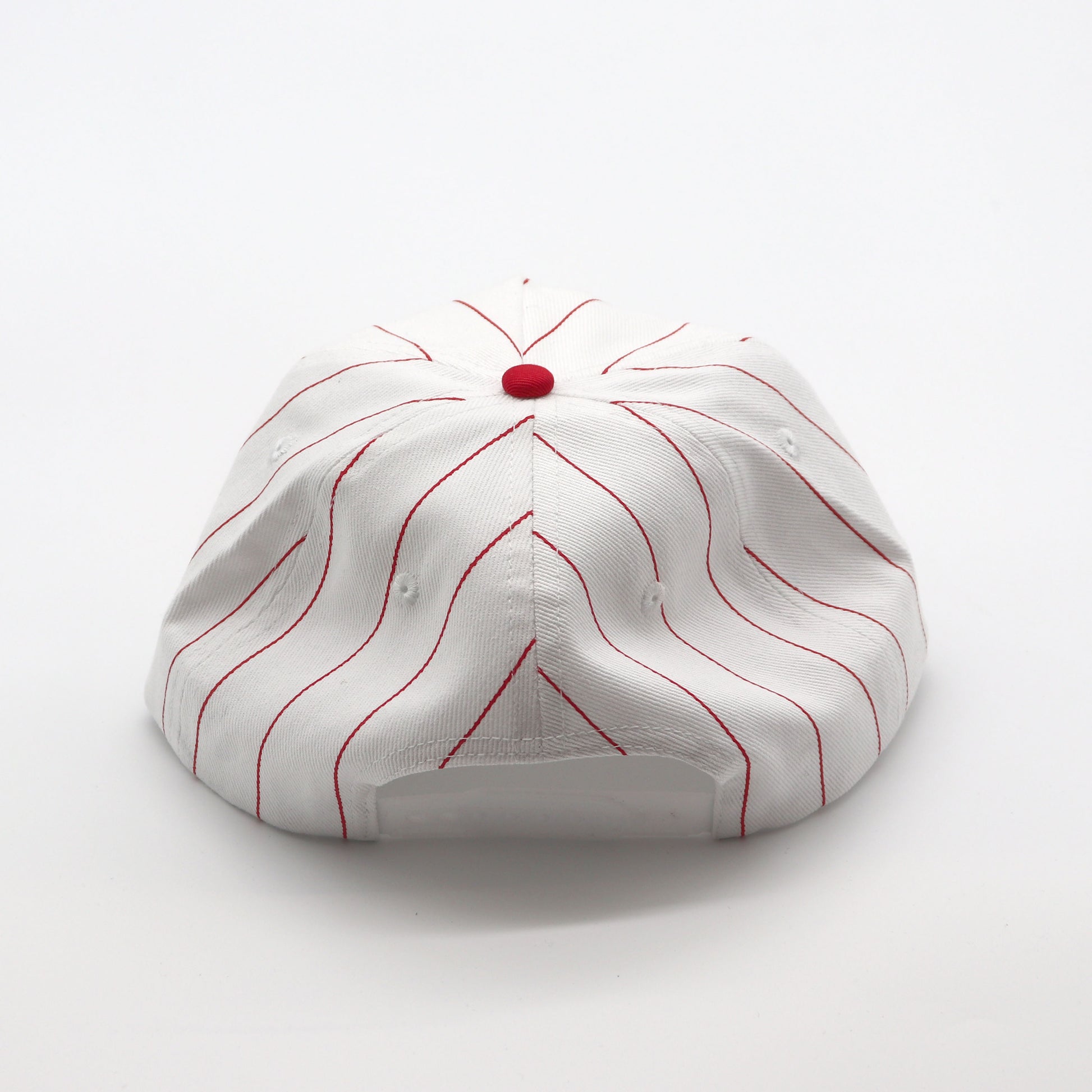 Cotton Two-Tone 5 Panel - Red Pin Stripe