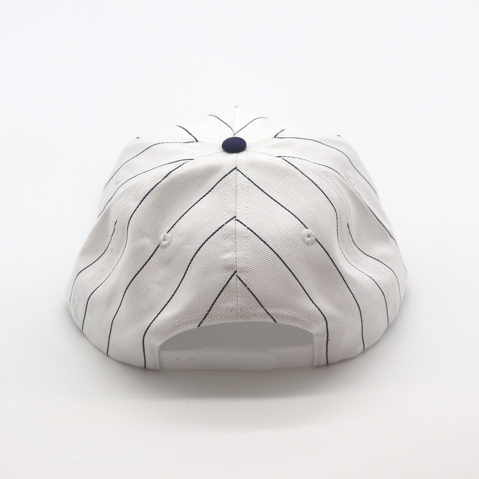 Cotton Two-Tone 5 Panel - Navy Pin Stripe