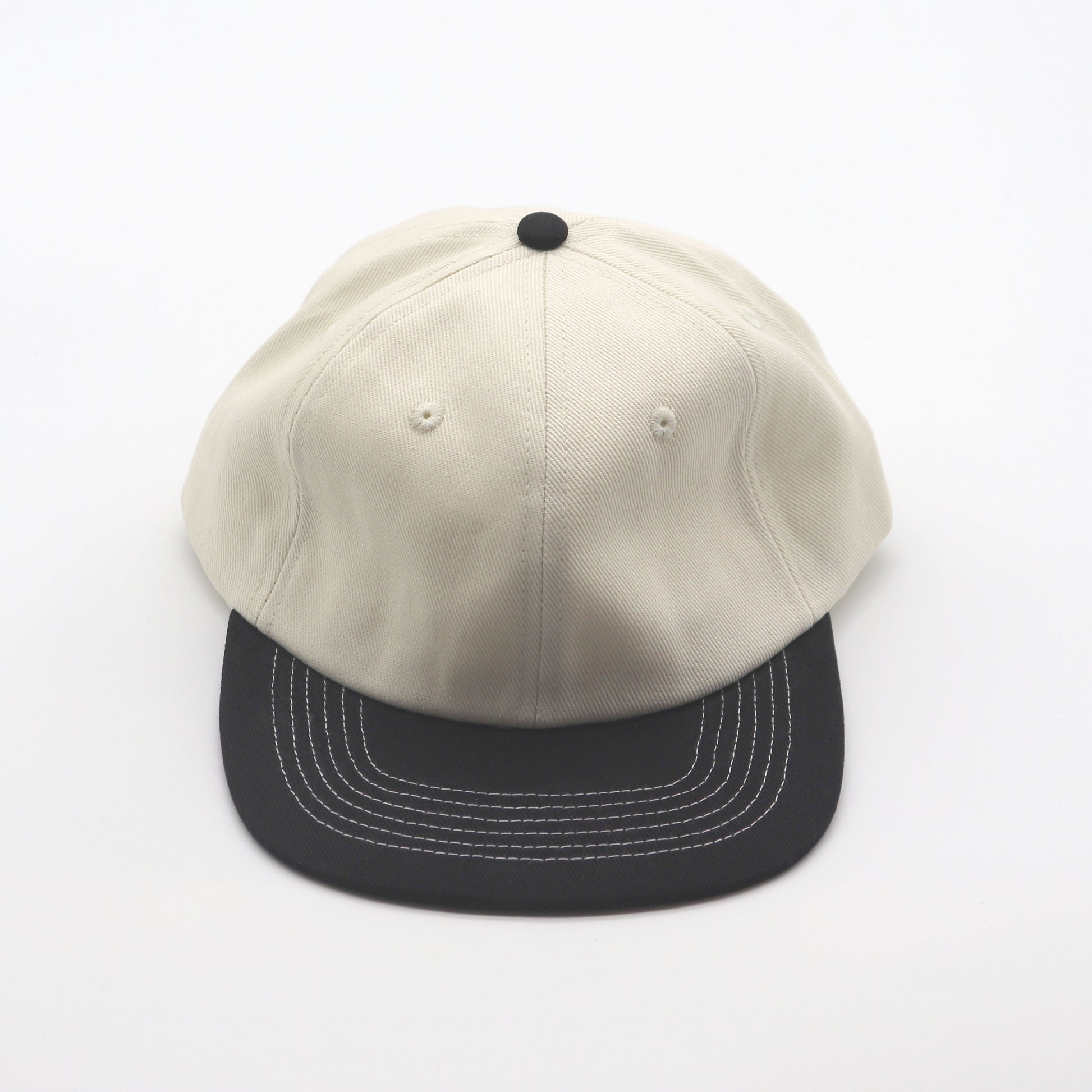 Cotton Two-Tone 6 Panel - Black Contrast Stitched