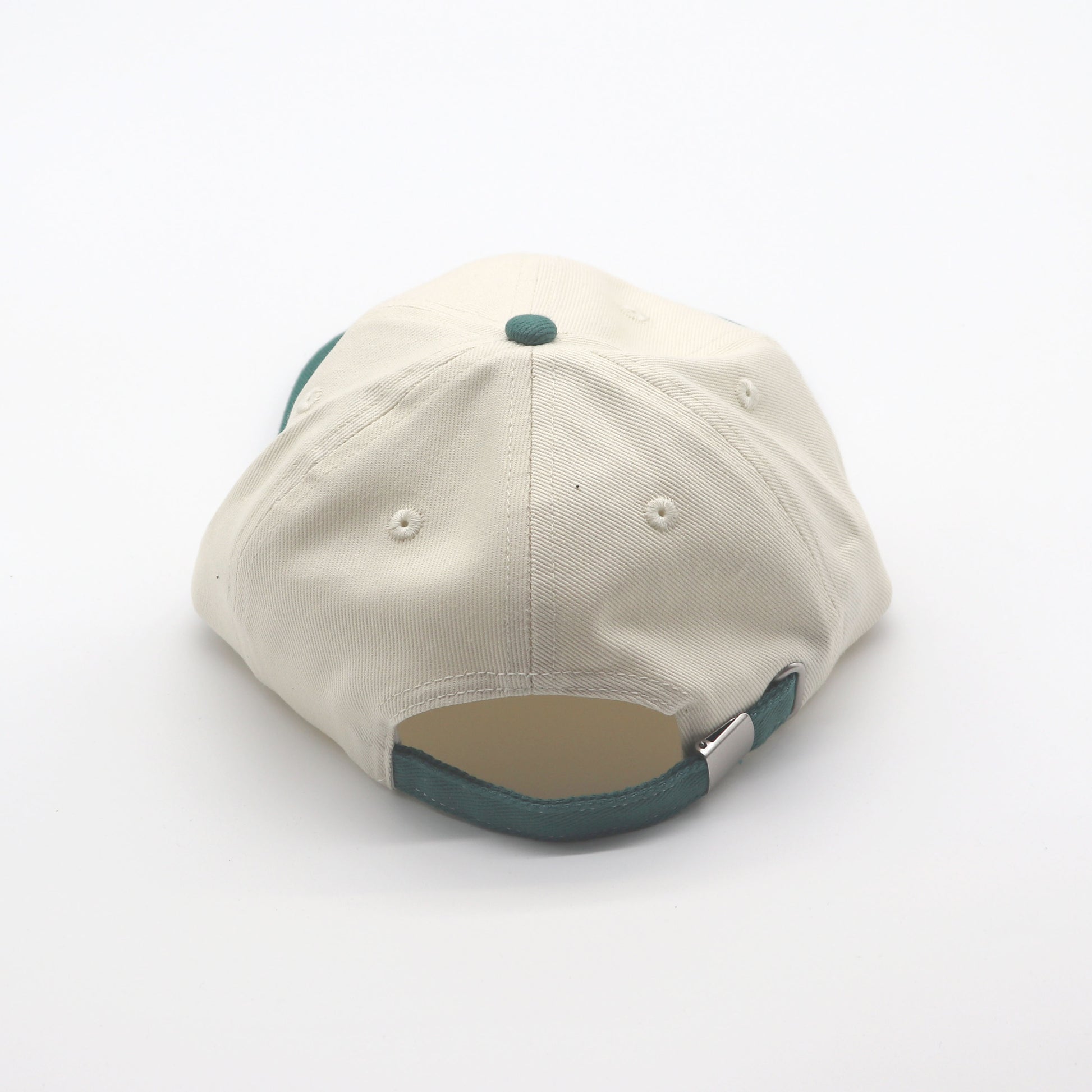 Cotton Two-Tone 6 Panel - Green Contrast Stitched