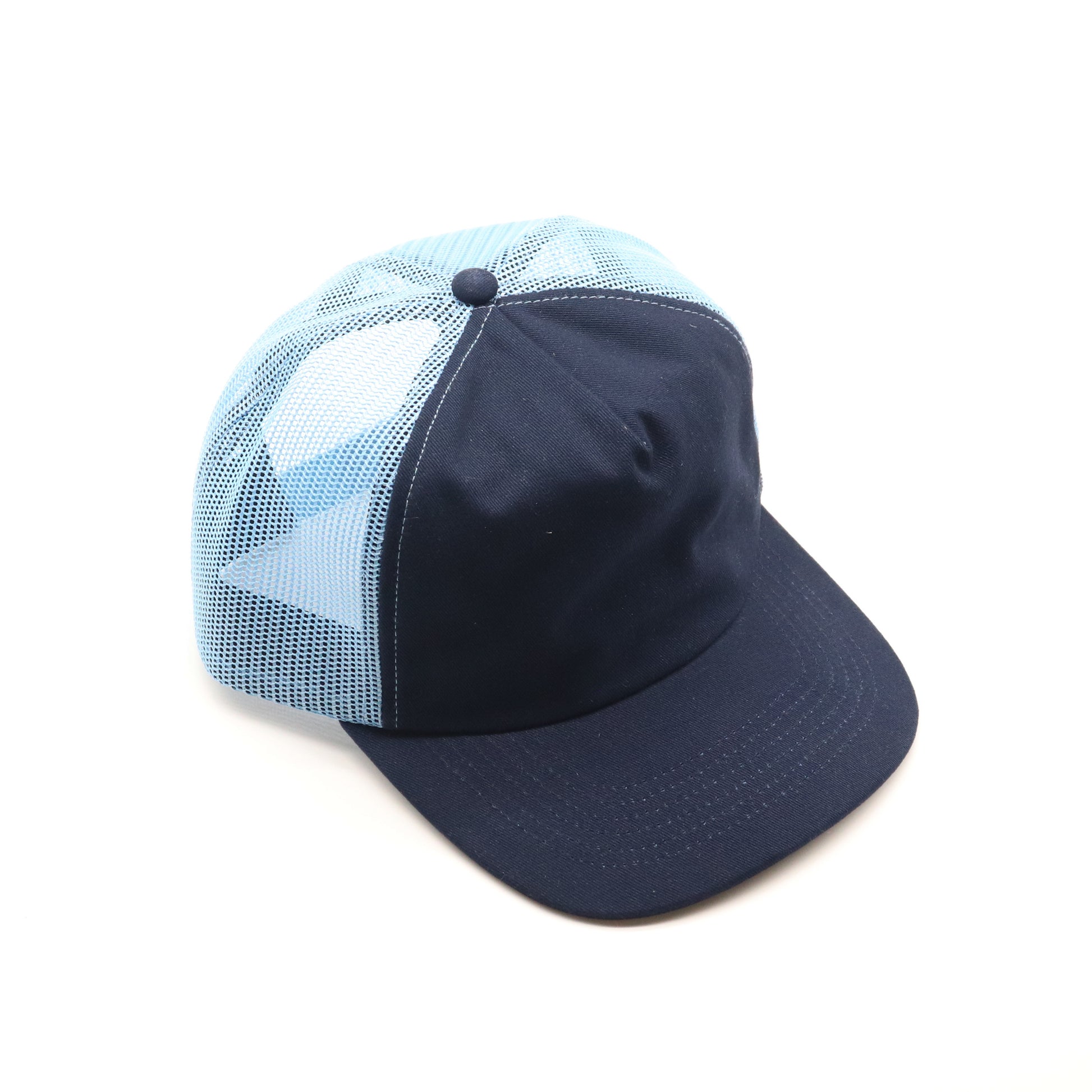 5 Panel Trucker - Navy & Light Blue