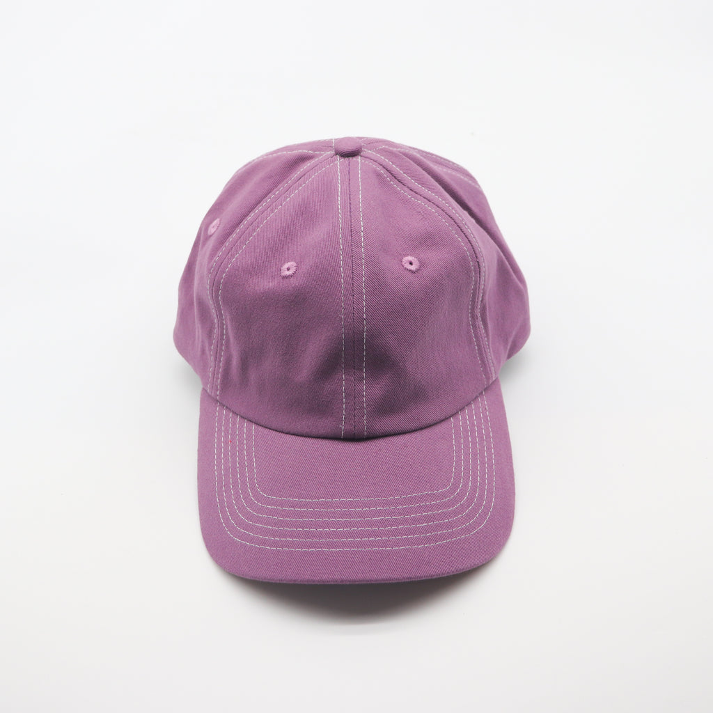 Cotton Dad Hat - Purple Contrast Stitched