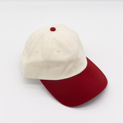 Cotton Two-Tone Dad Hat - Burgundy