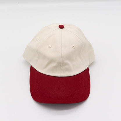 Cotton Two-Tone Dad Hat - Burgundy