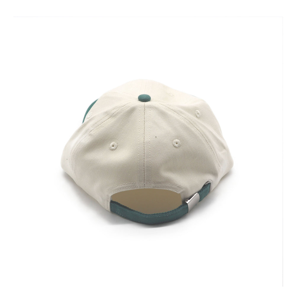 Cotton Two-Tone 6 Panel - Green Contrast Stitched