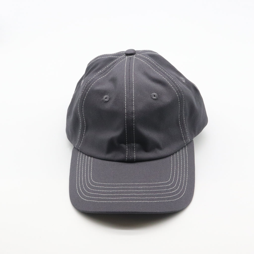 Cotton Dad Hat - Charcoal Contrast Stitched