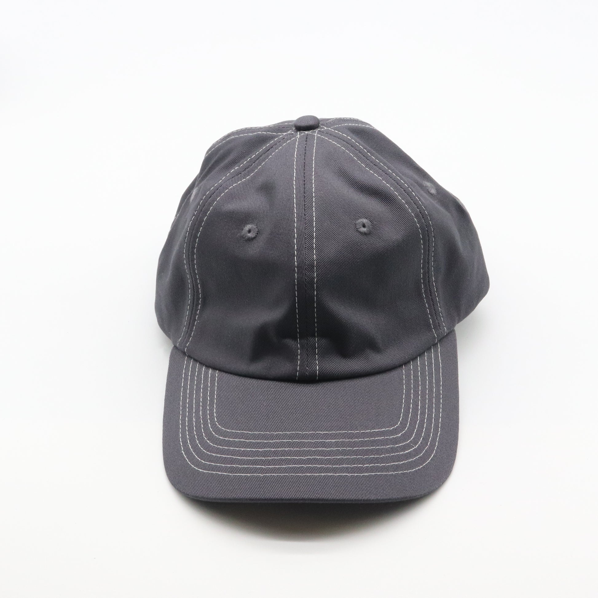 Cotton Dad Hat - Charcoal Contrast Stitched