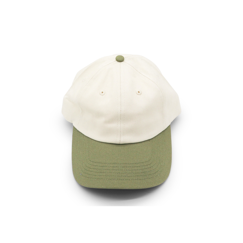 Cotton Two-Tone Dad Hat - Olive