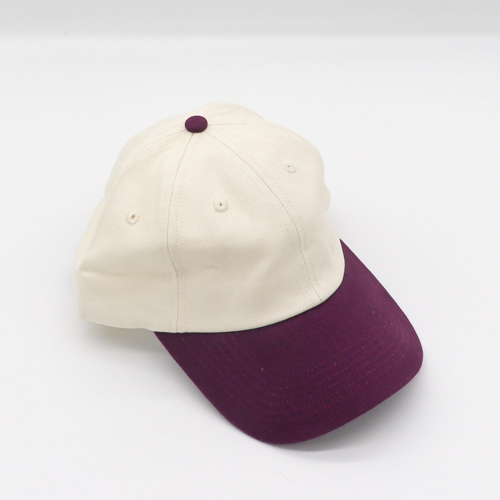 Cotton Two-Tone Dad Hat - Plum