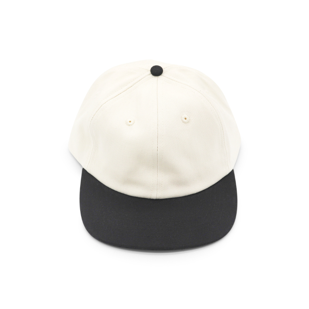 Cotton Two-Tone 6 Panel - Black