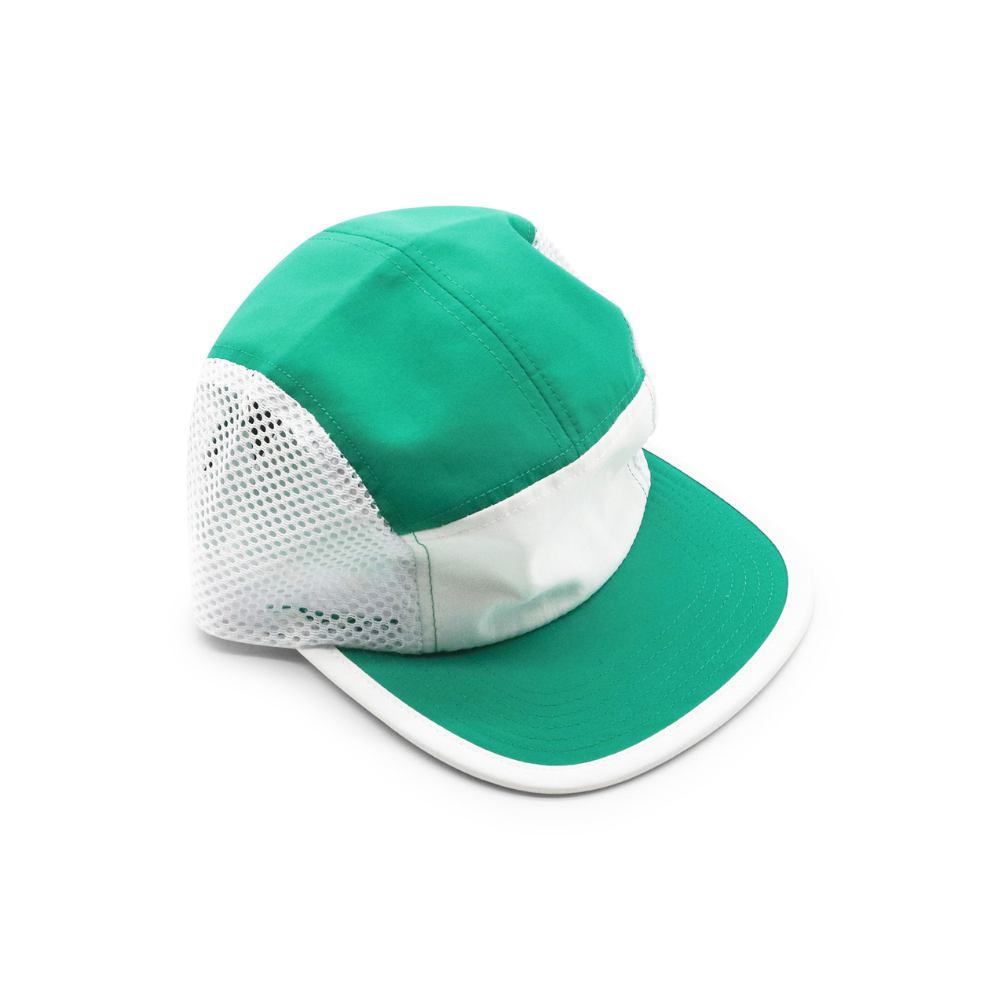 Nylon Camper 5 Panel - Green & White