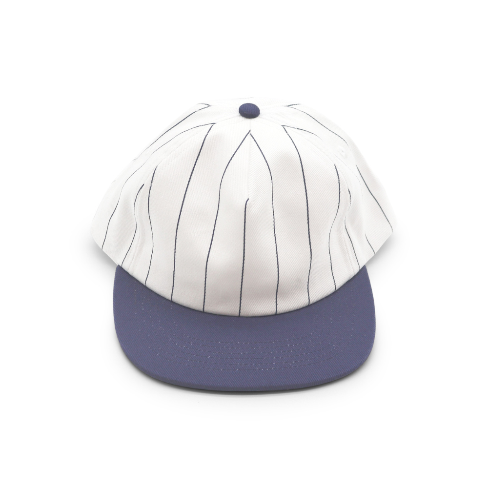 Cotton Two-Tone 5 Panel - Navy Pin Stripe