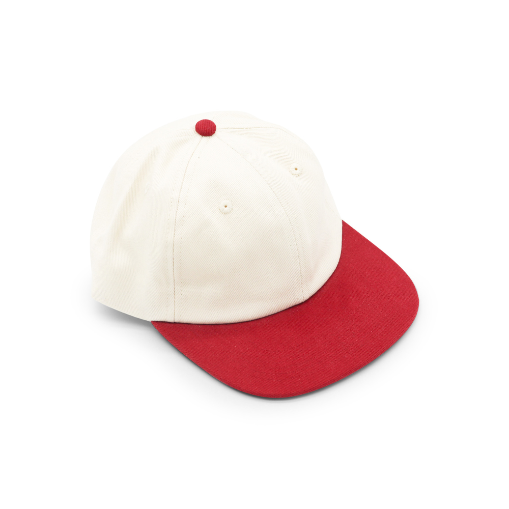 Cotton Two-Tone 6 Panel - Burgundy