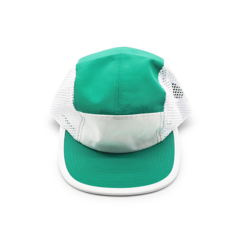 Nylon Camper 5 Panel - Green & White