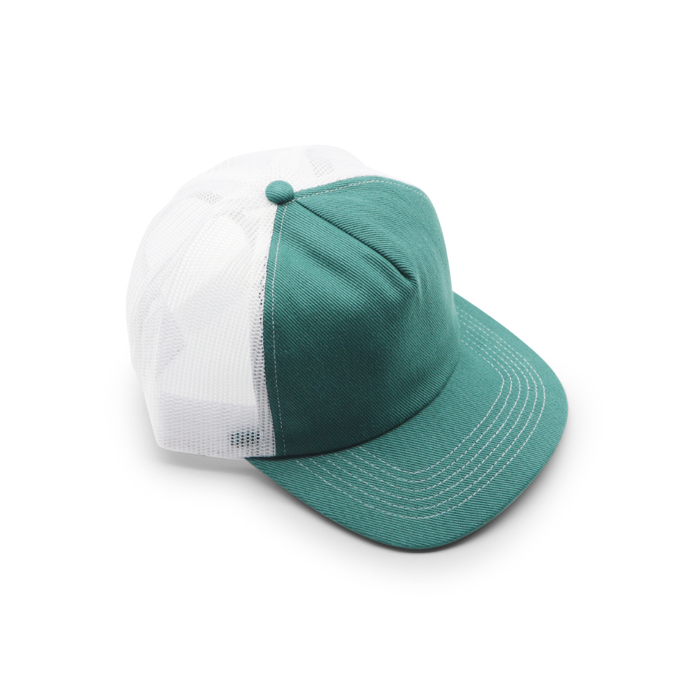 5 Panel Trucker - White & Green
