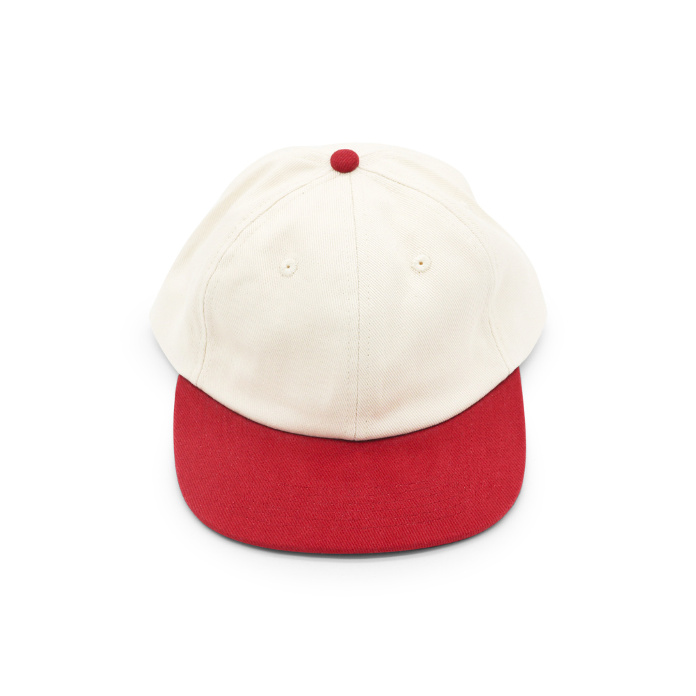 Cotton Two-Tone 6 Panel - Burgundy
