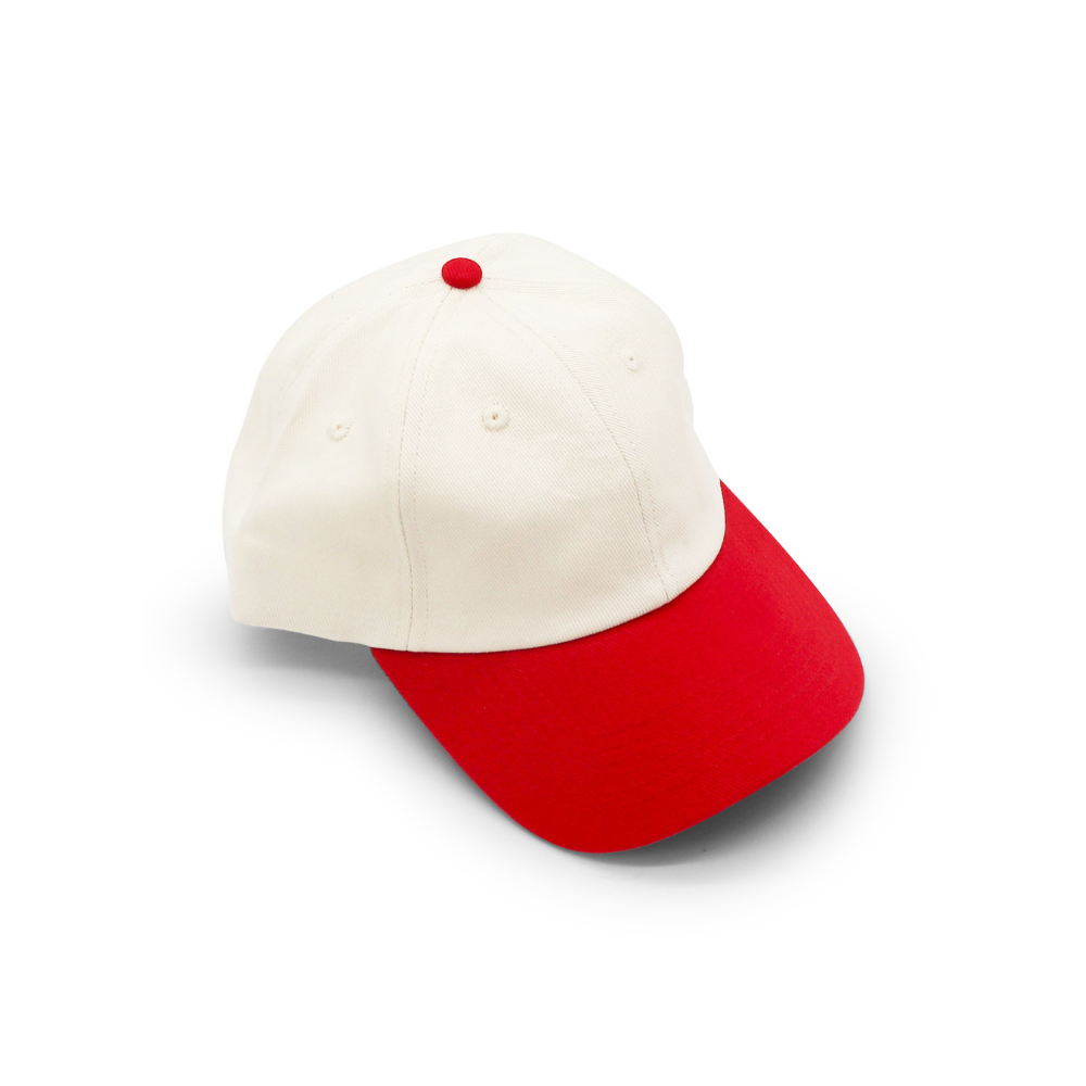 Cotton Two-Tone Dad Hat - Red