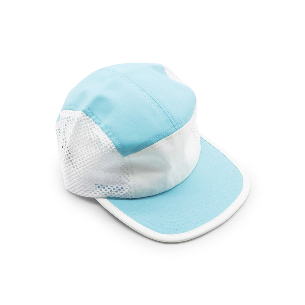 Nylon Camper 5 Panel - Blue & White