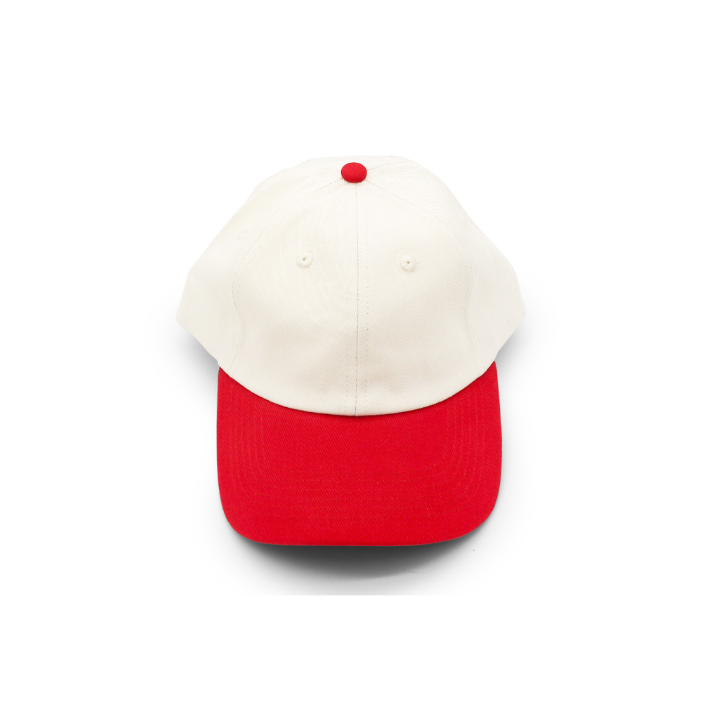 Cotton Two-Tone Dad Hat - Red
