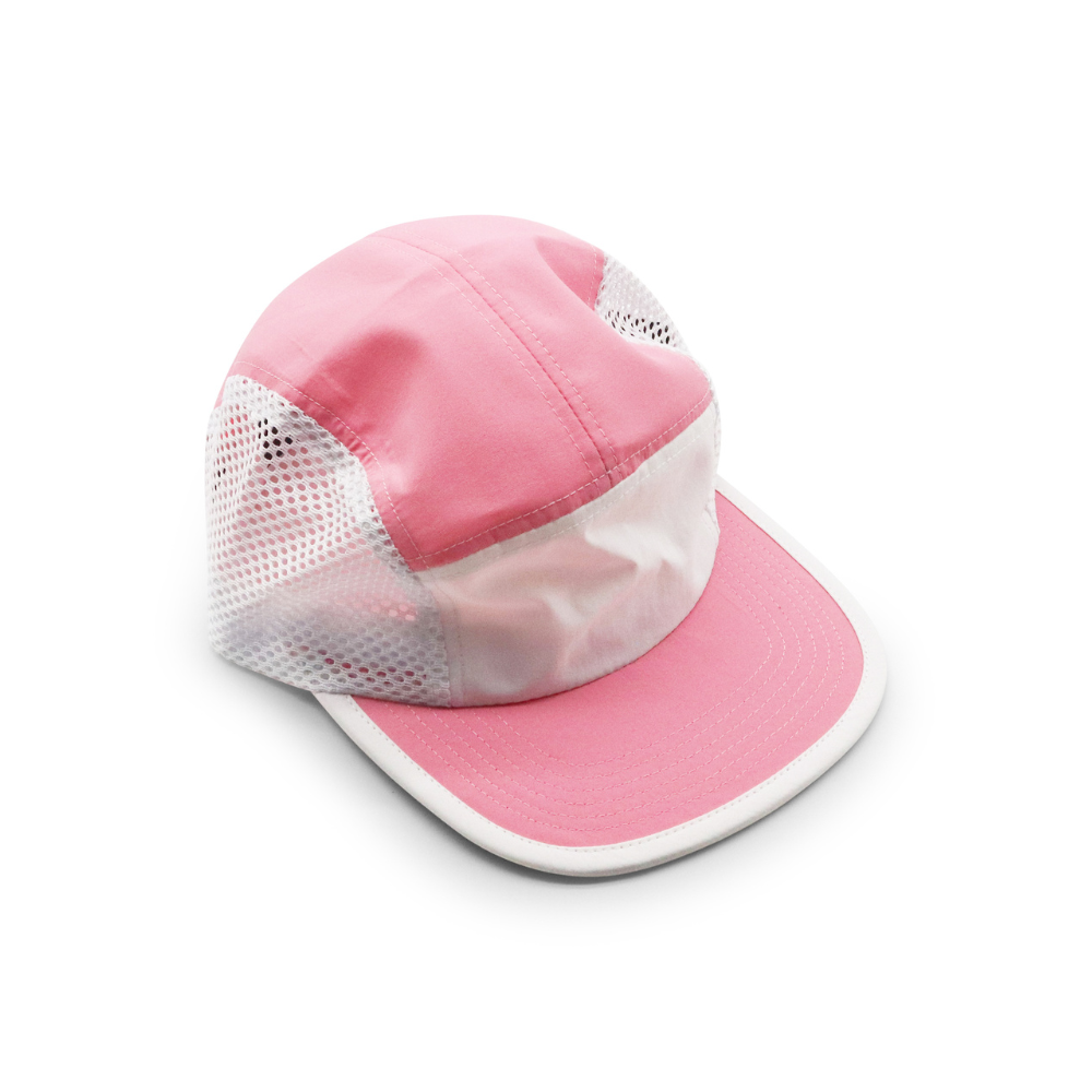 Nylon Camper 5 Panel - Pink & White