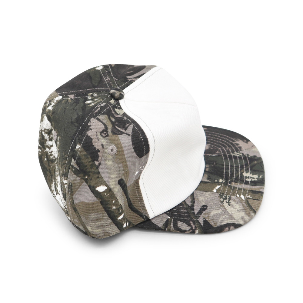 Cotton Realtree Camo 5 Panel - Highland Fog Canvas - Short Brim