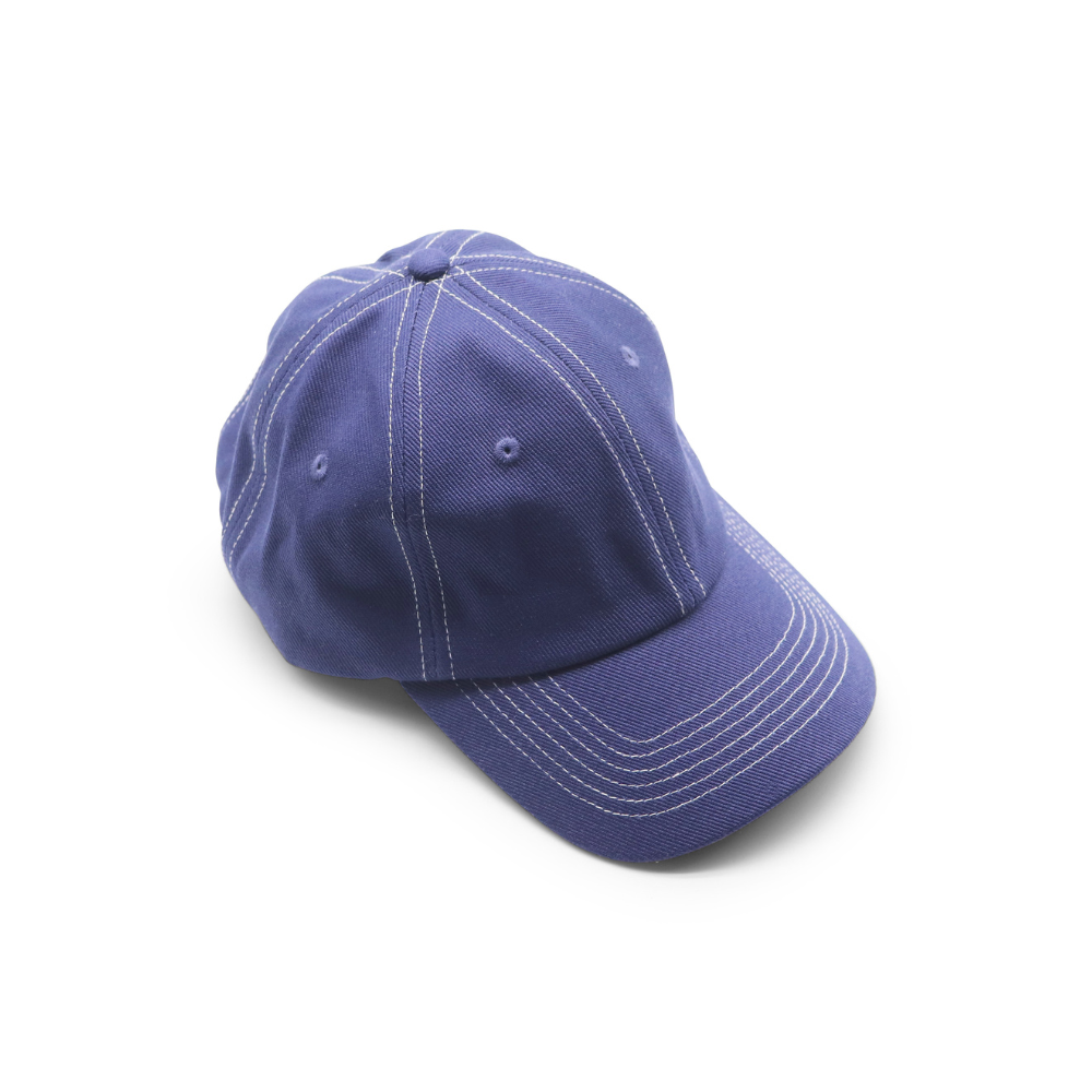 Cotton Dad Hat - Navy Contrast Stitched