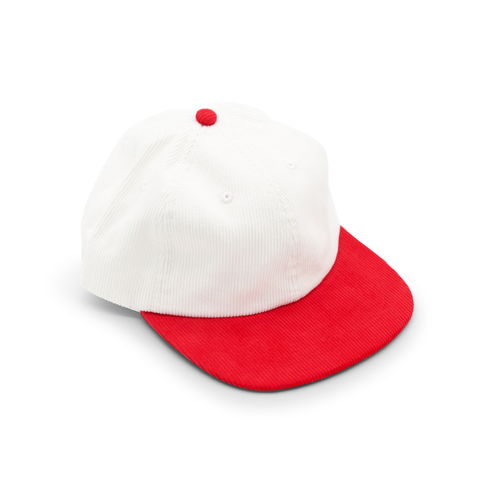 Corduroy Two-Tone 6 Panel - Red