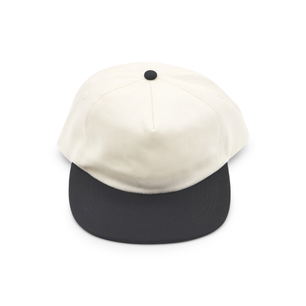 Cotton Two-Tone 5 Panel - Black