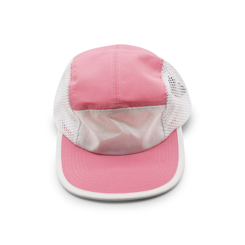 Nylon Camper 5 Panel - Pink & White