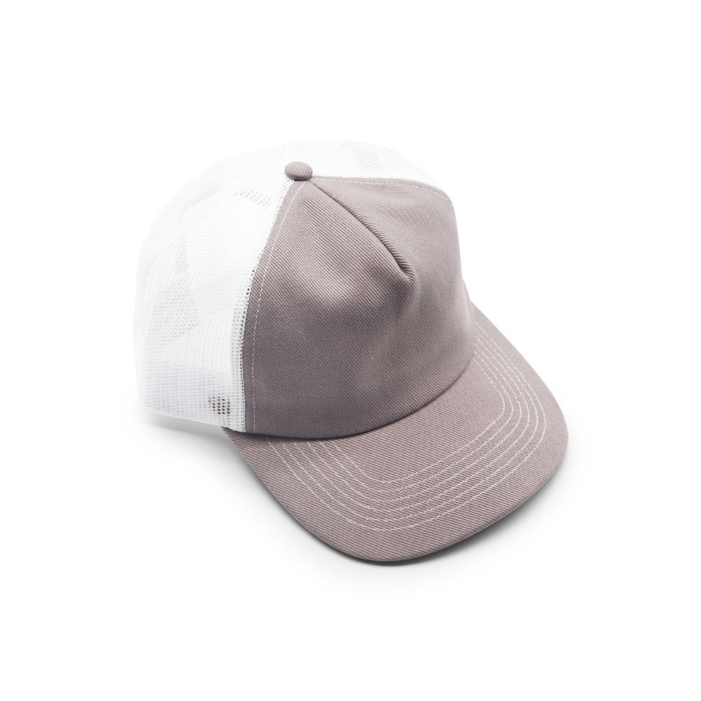 5 Panel Trucker - White & Grey